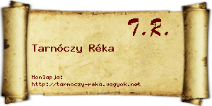 Tarnóczy Réka névjegykártya