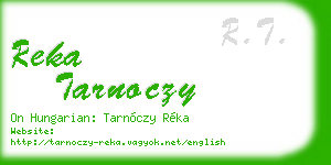 reka tarnoczy business card